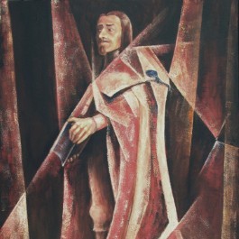 Acrylbild der Statue von Ernst dem Frommen